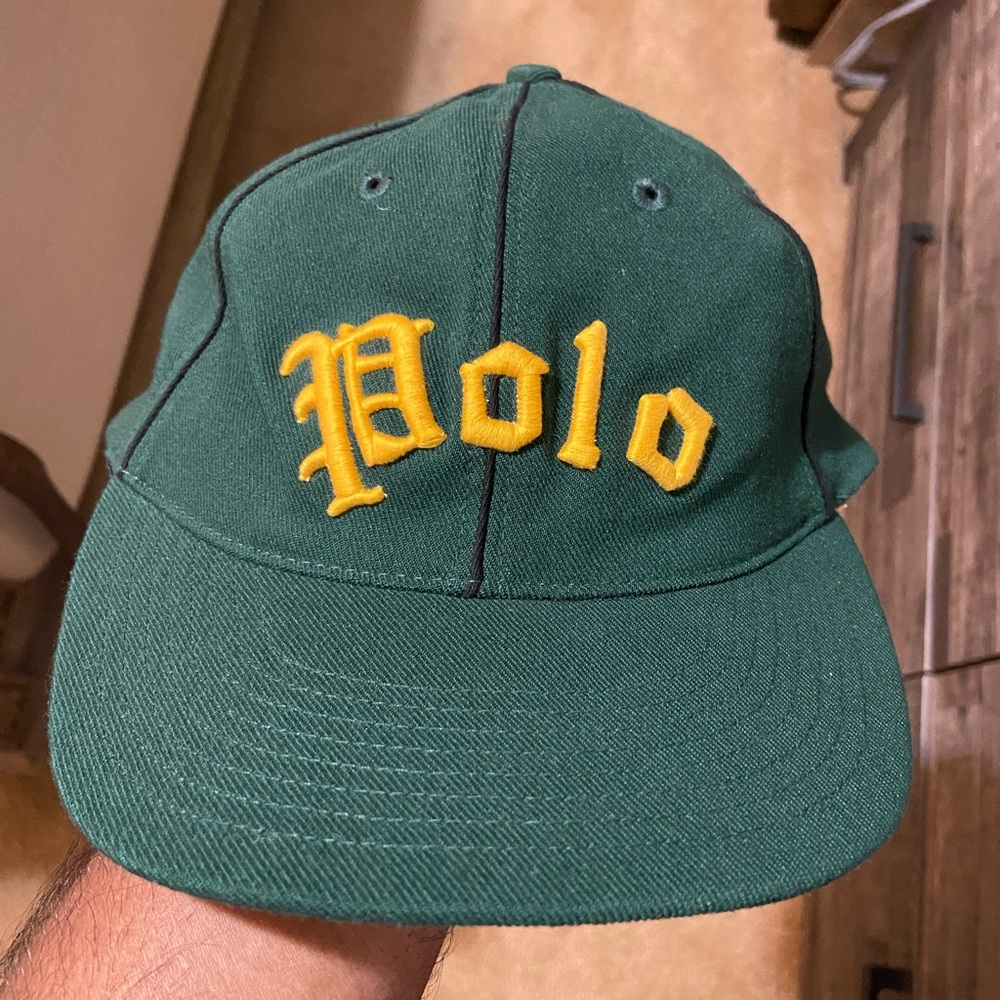 RARE Polo Ralph Lauren Gothic Fitted Hat L/XL